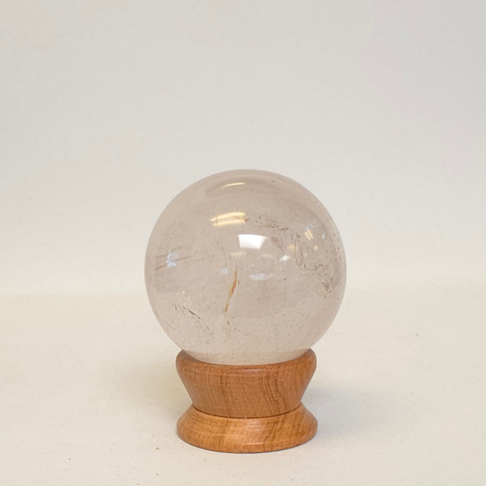 Clear Quartz Sphere with Golden Healer Inclusion | 50 mm