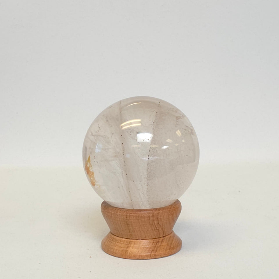 Clear Quartz Sphere with Golden Healer Inclusion | 50 mm