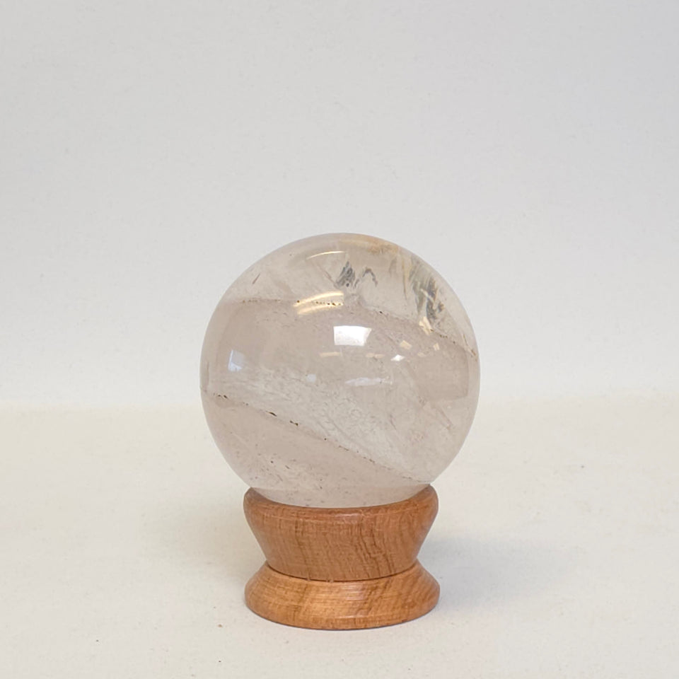 Clear Quartz Sphere with Golden Healer Inclusion | 50 mm