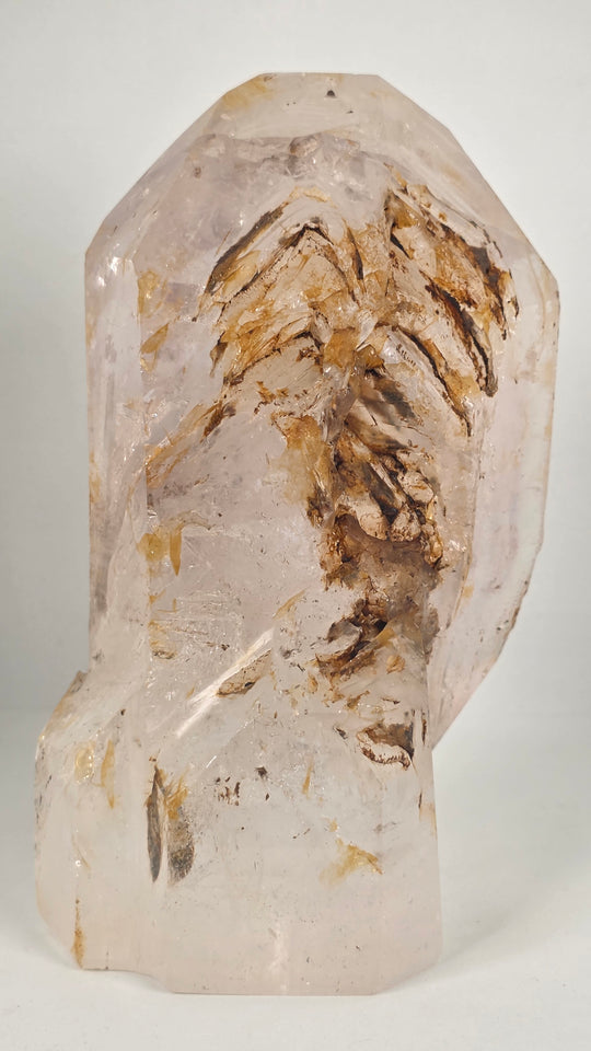 Clear Quartz Golden Tower