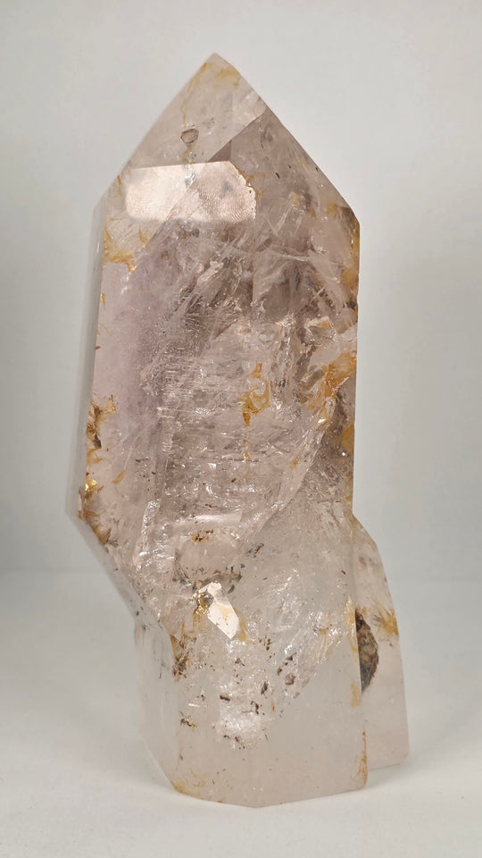 Clear Quartz Golden Tower