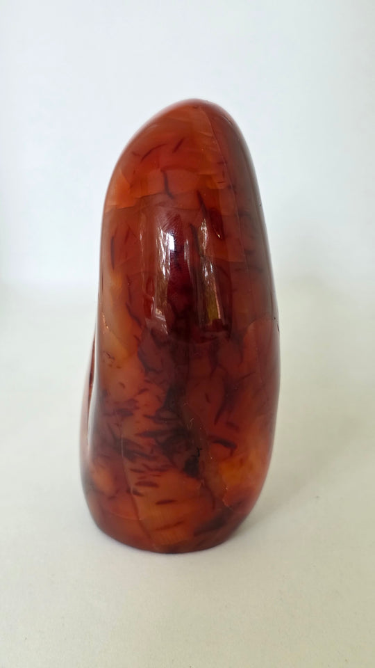 Carnelian Agate Freeform with Druzy – 539g | 4.25"