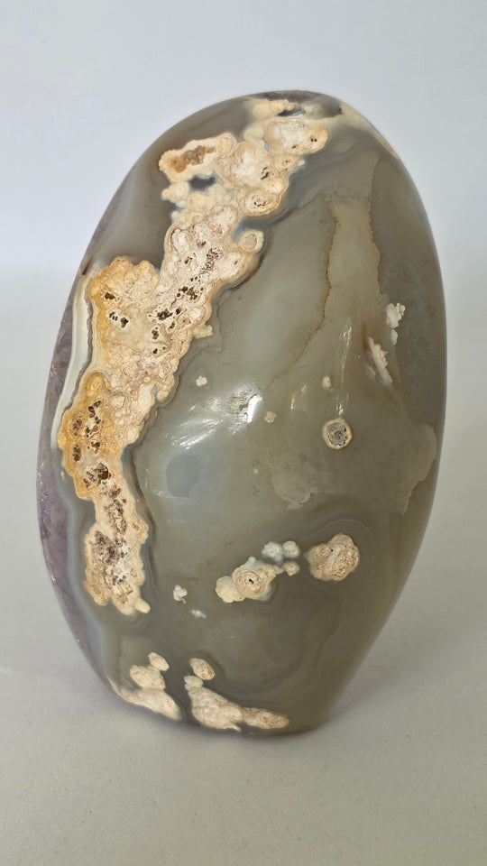 Amethyst Agate Freeform with Druzy Cave – 280g