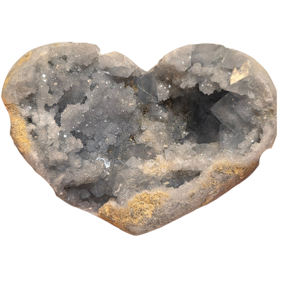 Celestite Sugar Druzy Heart – 8.07 lb