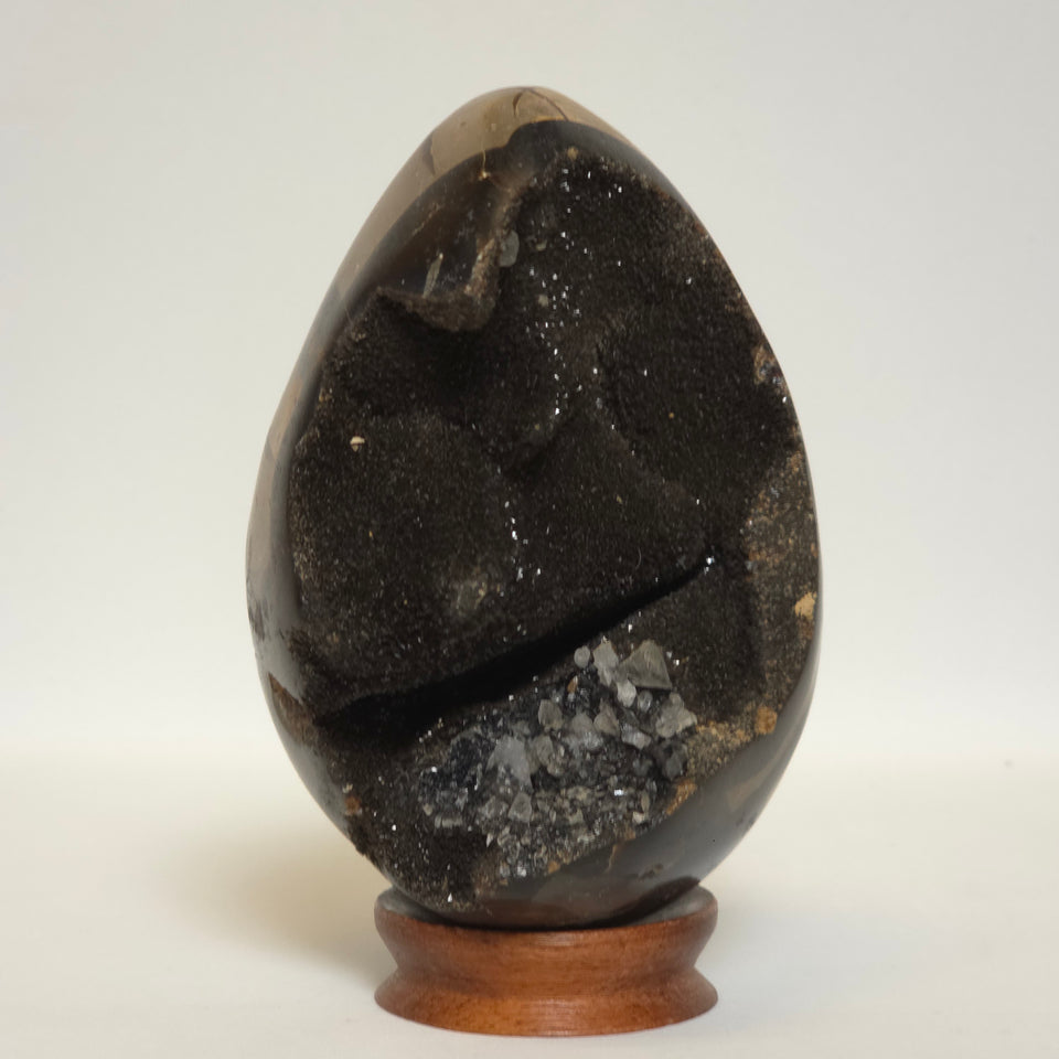 Septarian Geode Egg with Quartz Cavity