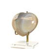 Banded Agate Heart | Grey and Cream