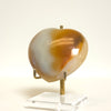Banded Agate Heart | Grey and Cream