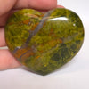 Green Opal Heart | Olive Green and Rust