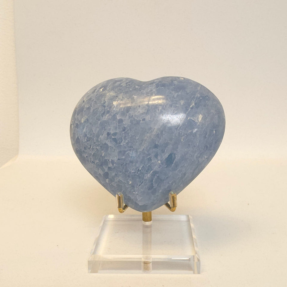 Blue Calcite Heart | 0.71 lb
