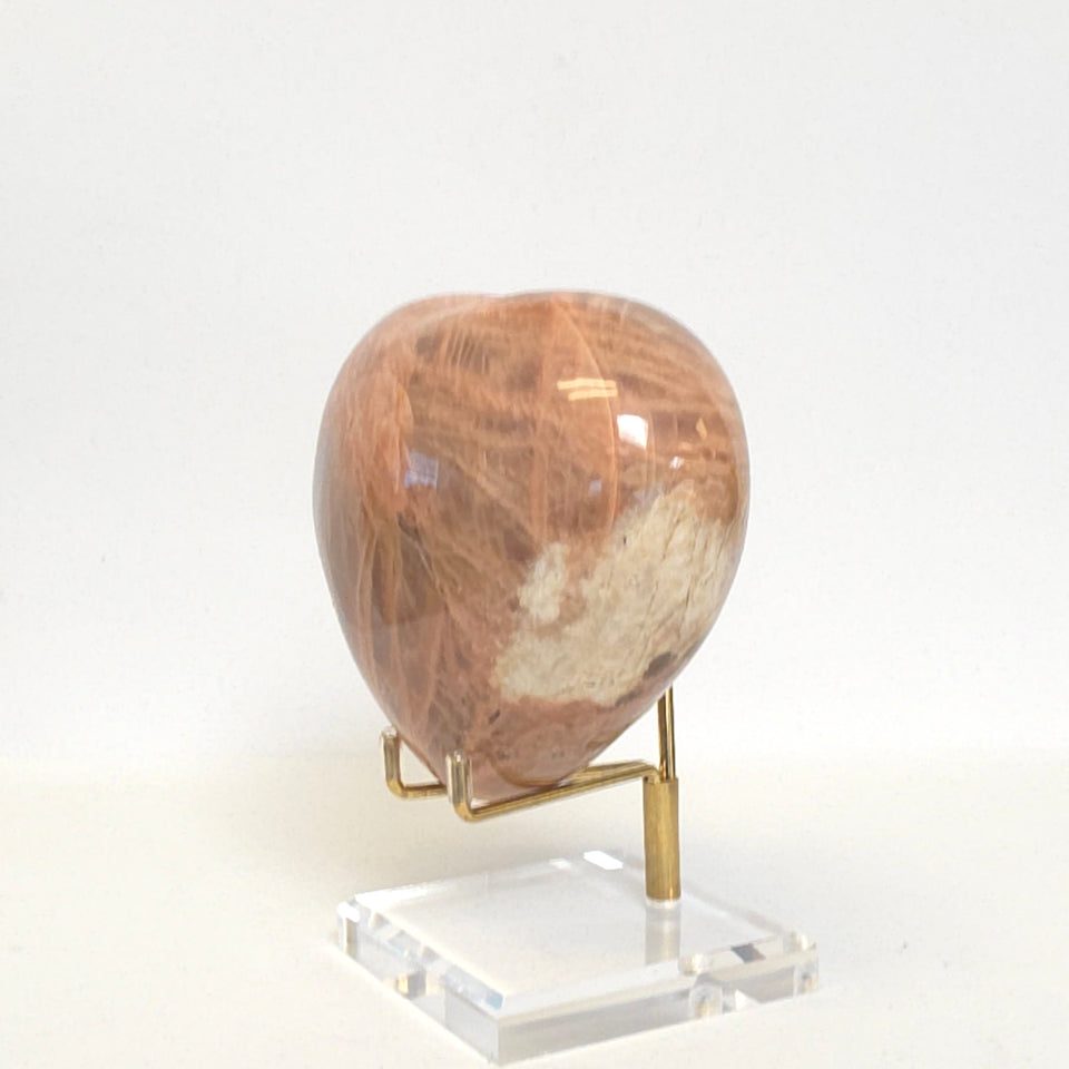 Peach Moonstone Heart | 1.24 lb