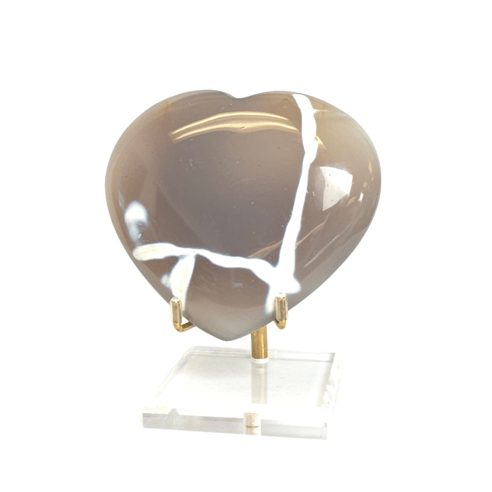 Orca Agate Heart | 0.63 lb