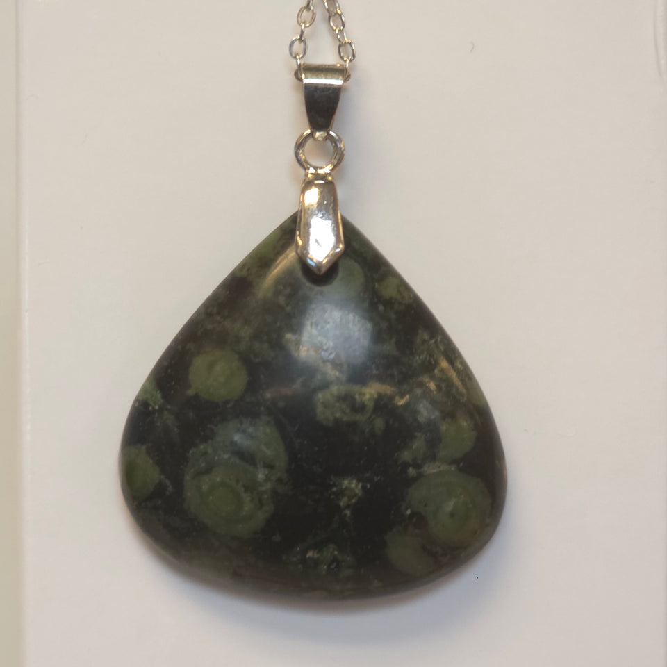 Kambaba Jasper Teardrop Necklace